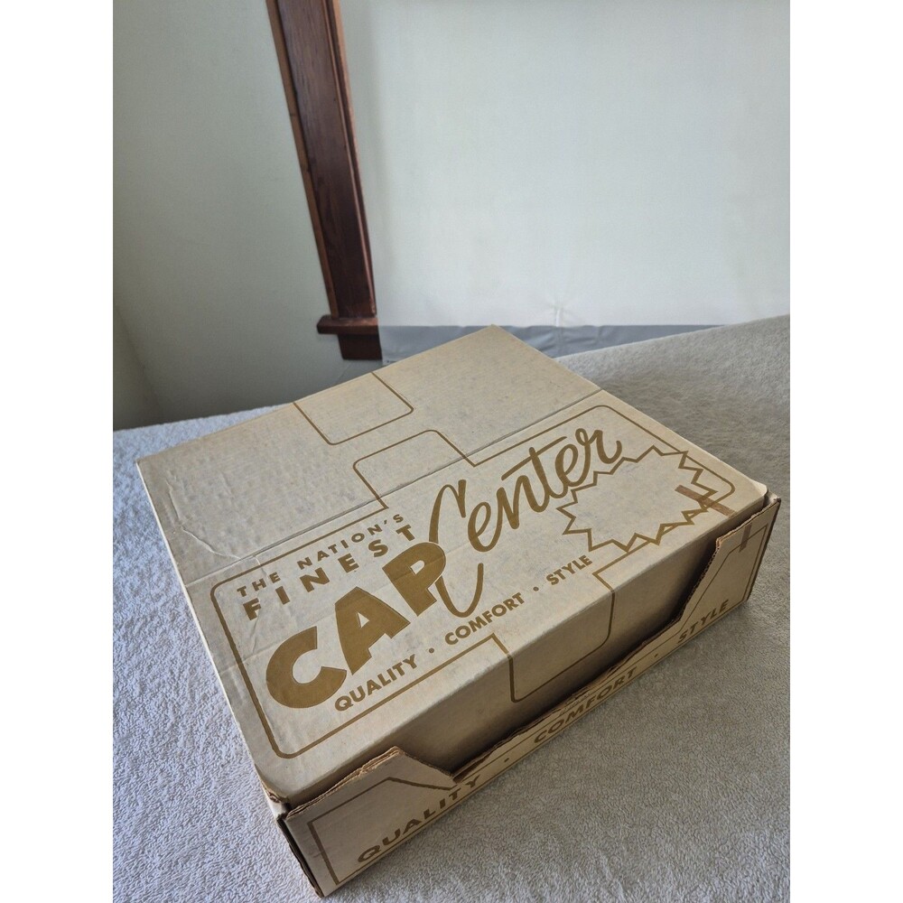Vintage Cap Center Hat Box The Nation’s Finest Advertising Cardboard Cap Box
